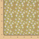 Percal Estampado Flora Mostaza - Ribes y Casals