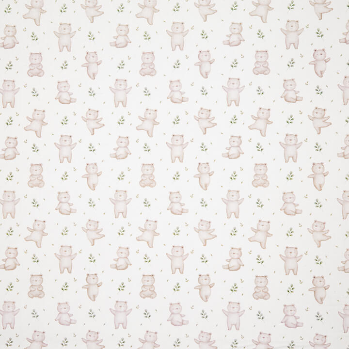 Percal Estampado Ositos del Bosque Beige - Ribes y Casals