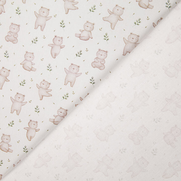 Percal Estampado Ositos del Bosque Beige - Ribes y Casals