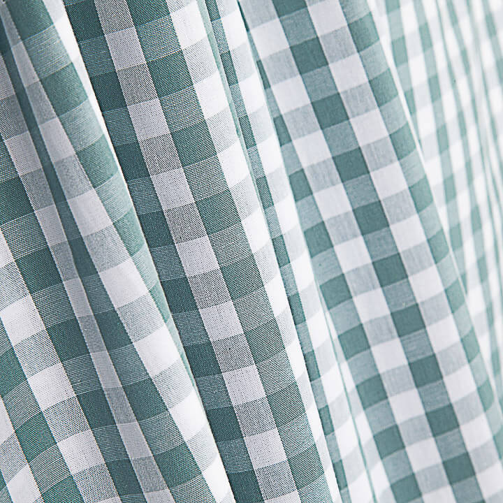 Percal Estampado Vichy Verde Agua - Ribes y Casals
