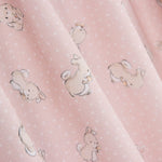 Piqué Algodón Conejitos Rosa Suave - Ribes y Casals
