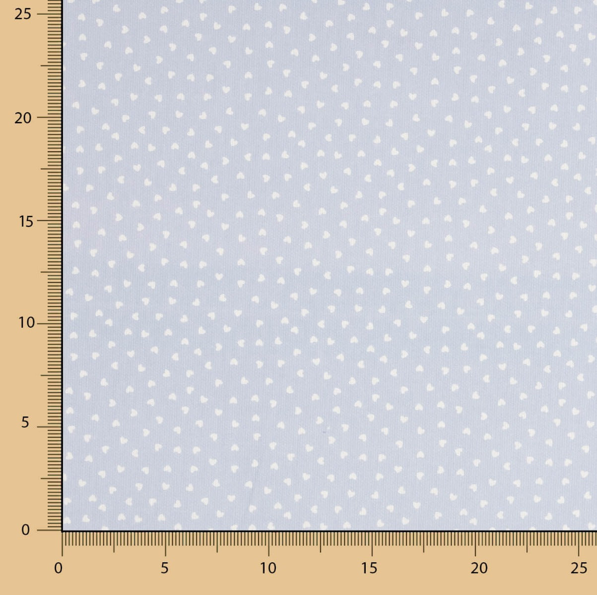 Piqué Algodón Corazones Azul - Ribes y Casals