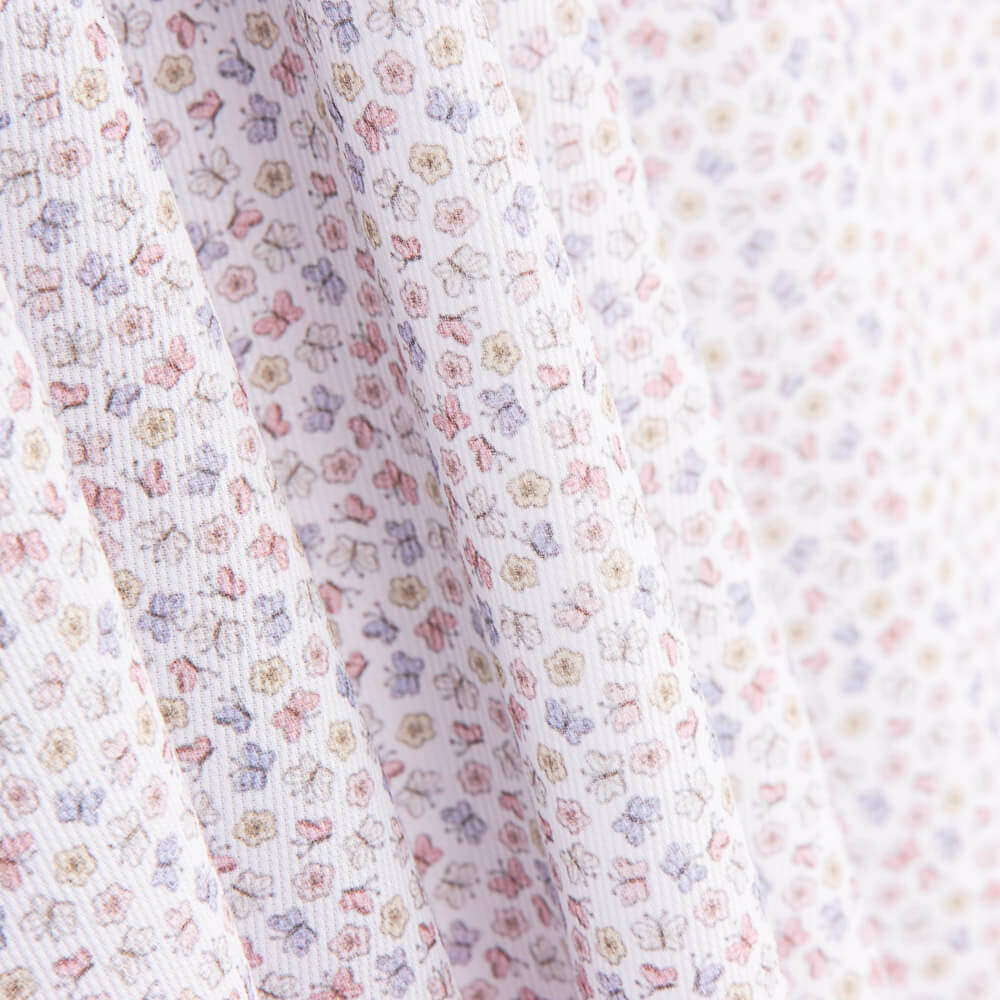 Piqué Canutillo Flores Mini Mariposa - Ribes y Casals