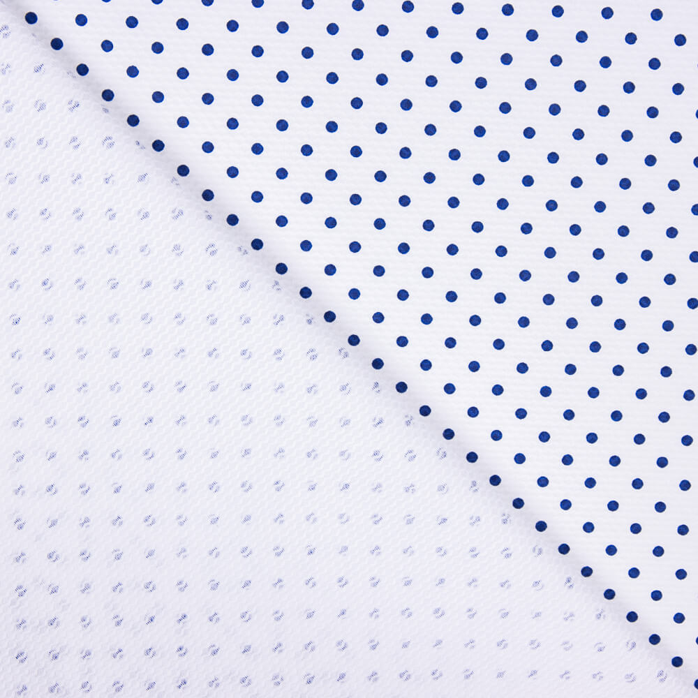 Piqué Estampado Lunar Azul - Ribes y Casals