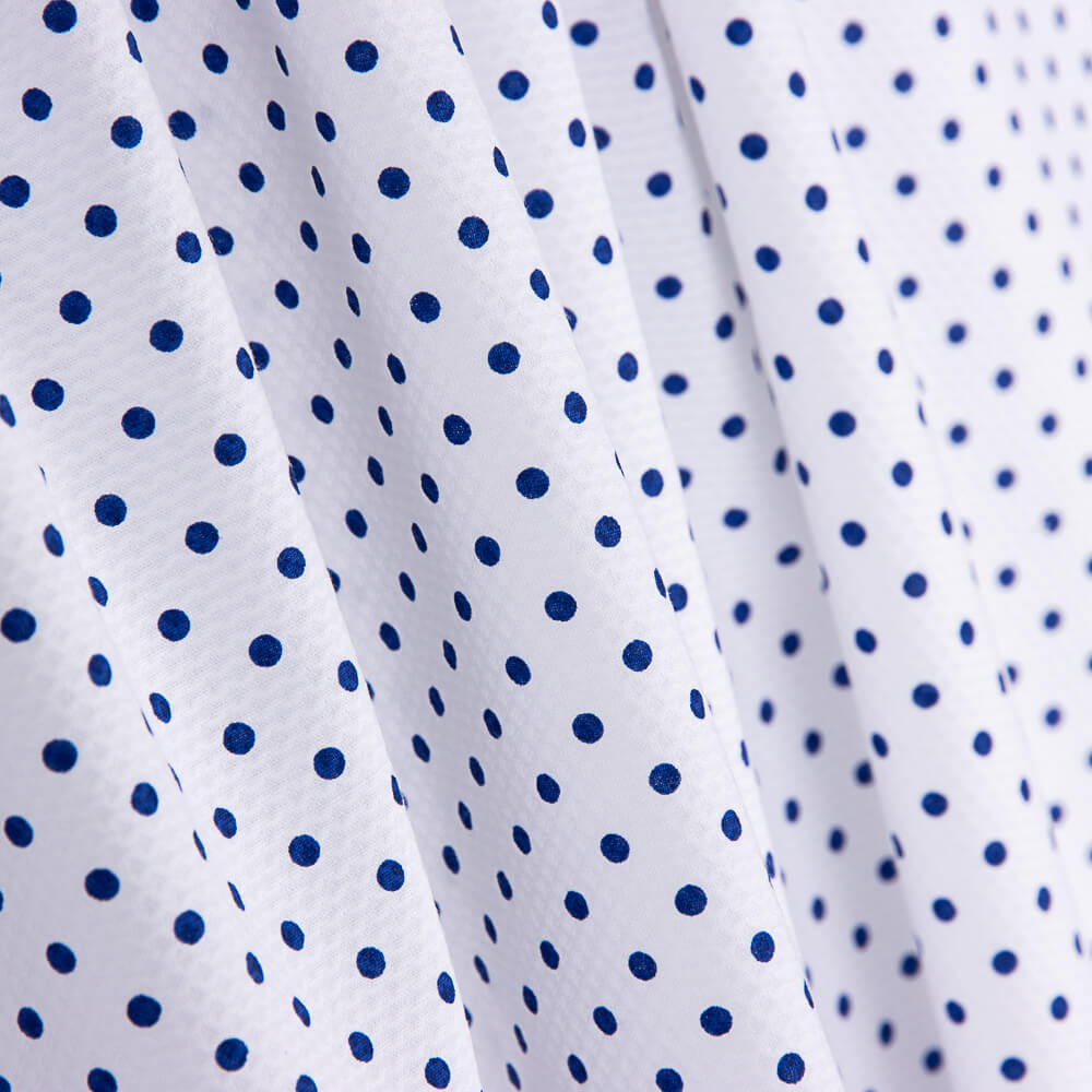 Piqué Estampado Lunar Azul - Ribes y Casals