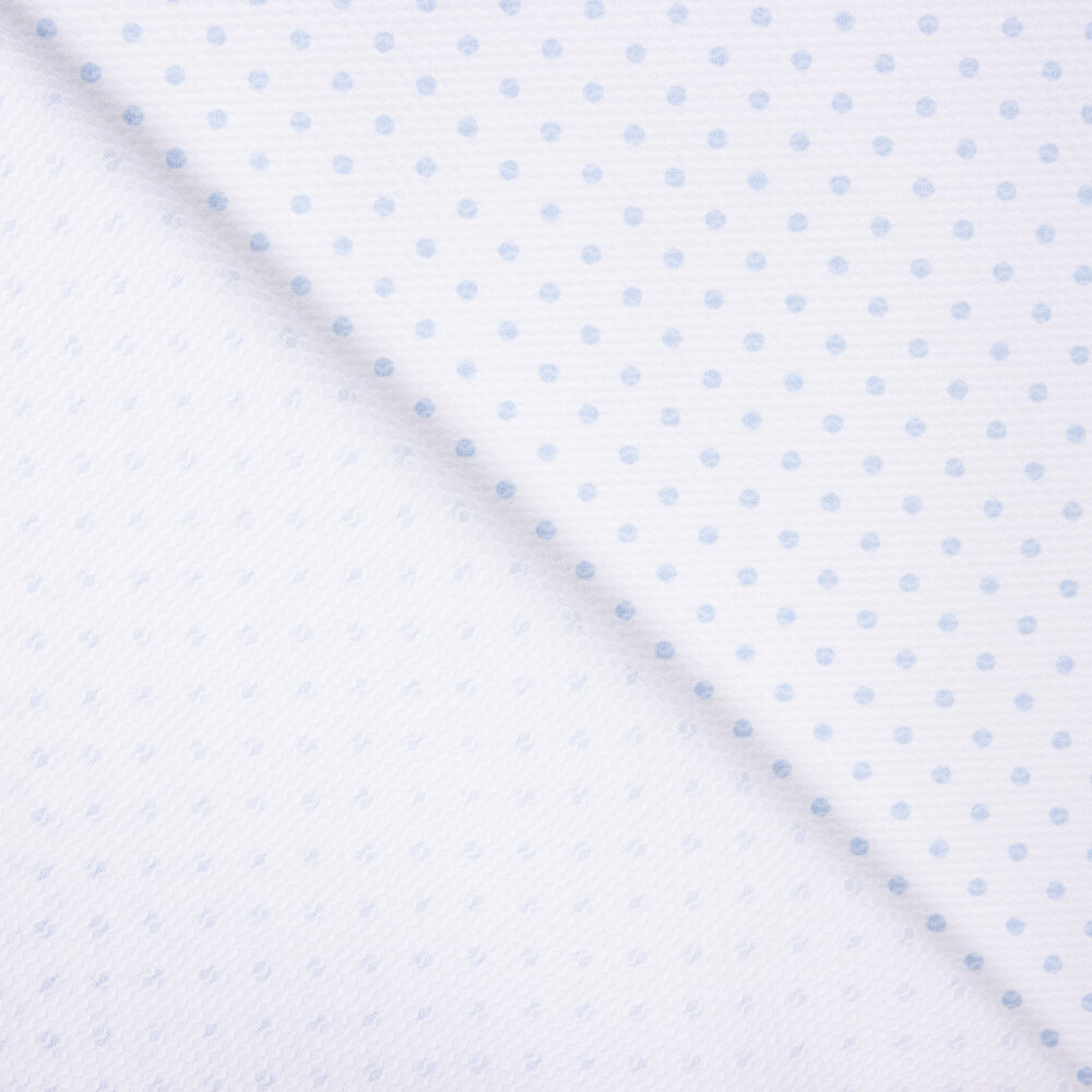 Piqué Estampado Lunar Azul Claro - Ribes y Casals