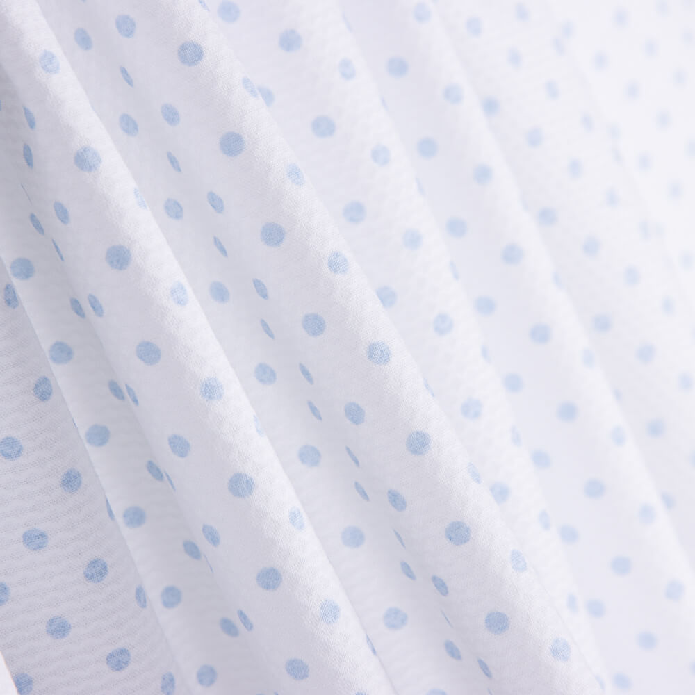 Piqué Estampado Lunar Azul Claro - Ribes y Casals