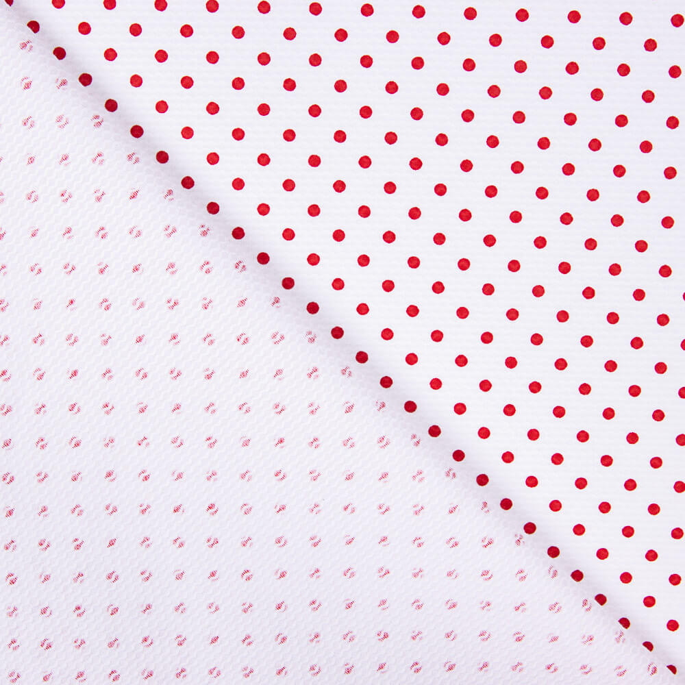 Piqué Estampado Lunar Rojo - Ribes y Casals