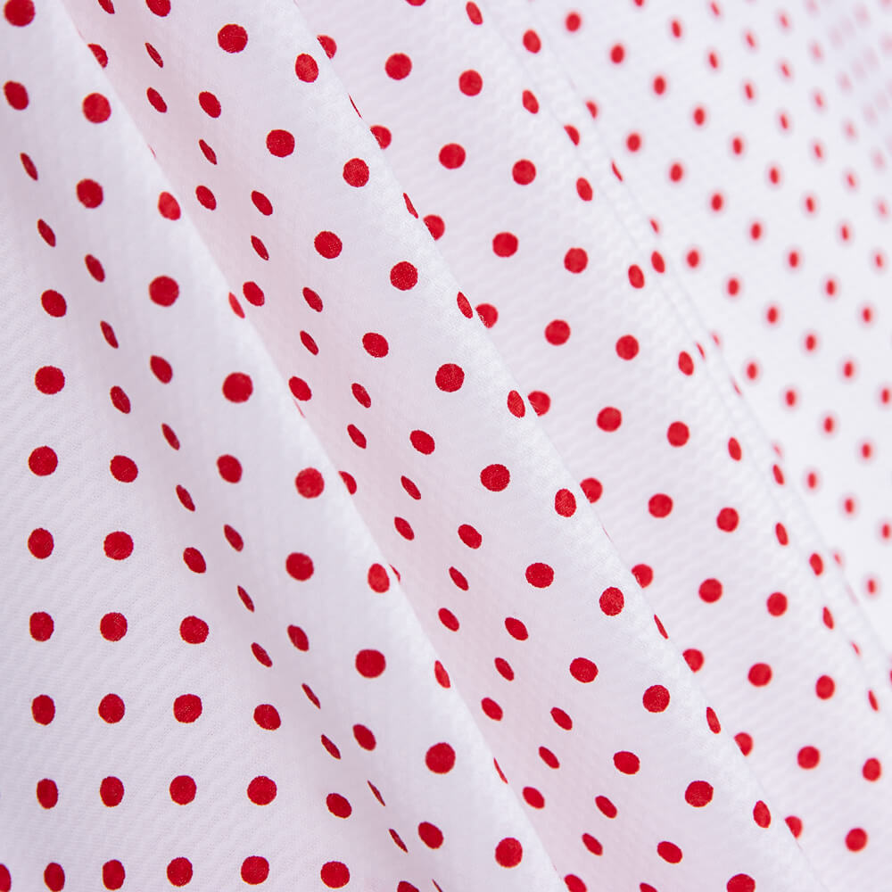 Piqué Estampado Lunar Rojo - Ribes y Casals