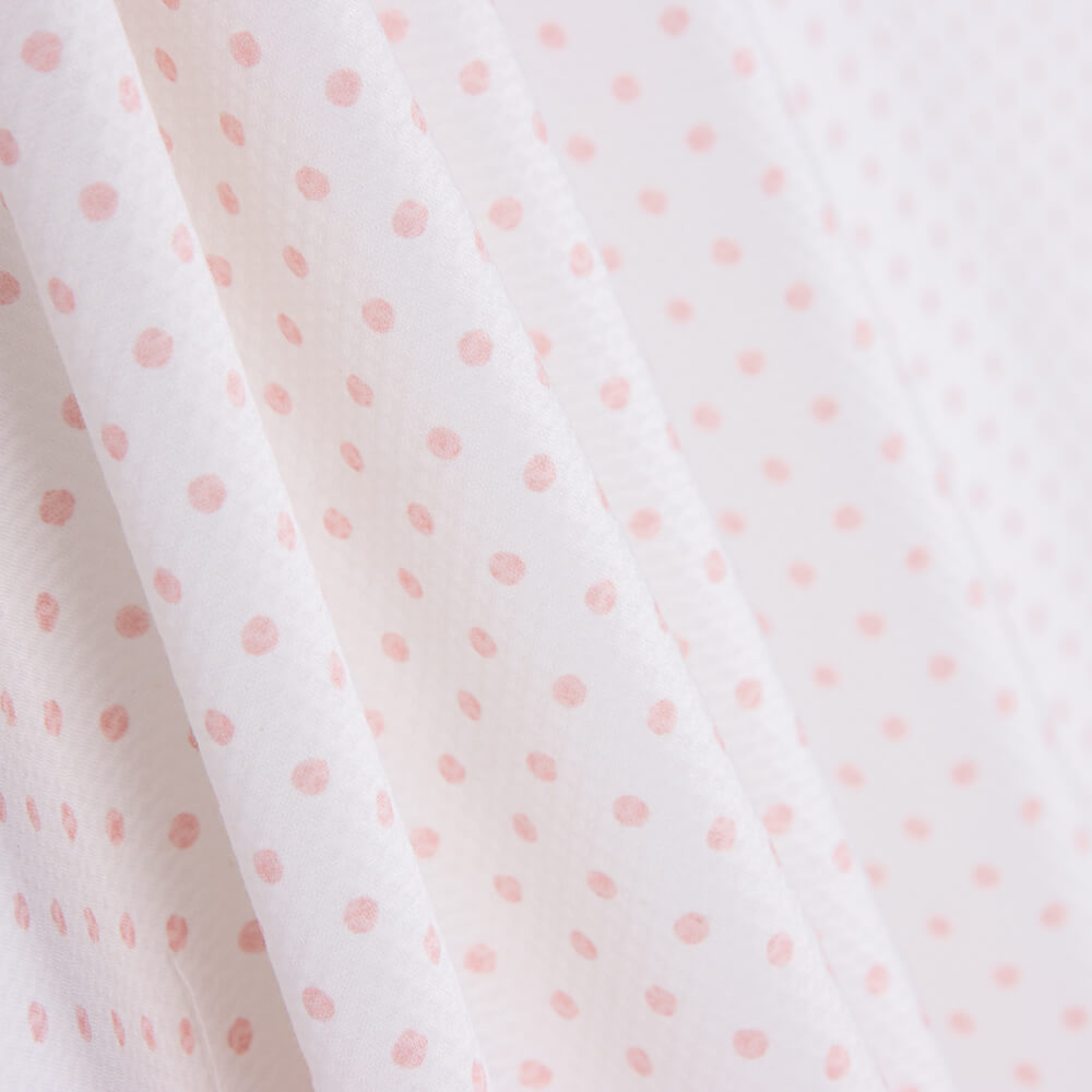 Piqué Estampado Lunar Rosa Claro - Ribes y Casals