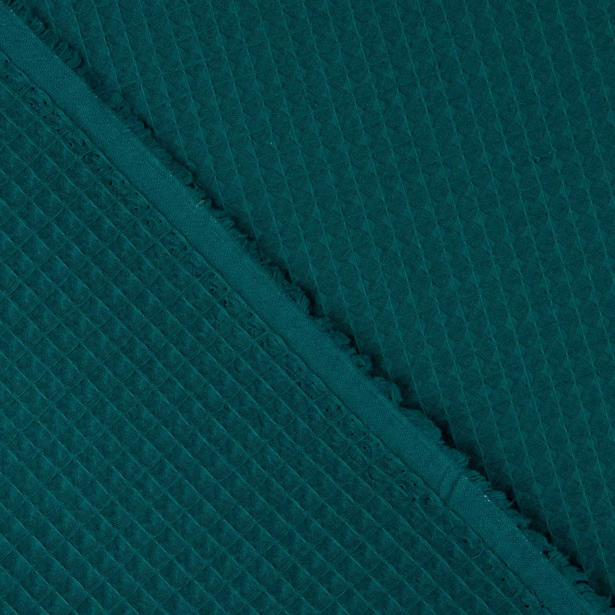 Piqué Waffle Basic Verde Canard - Ribes y Casals