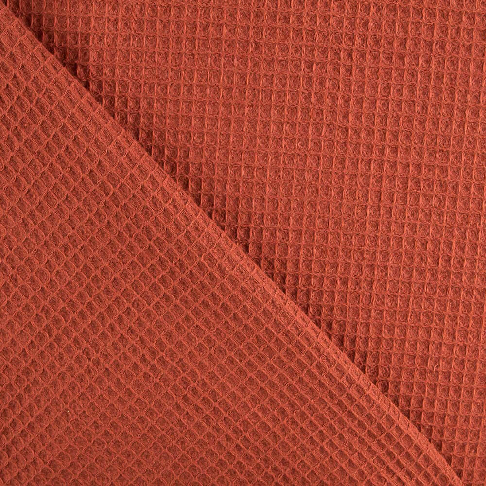 Piqué Waffle Naranja Quemado - Ribes y Casals