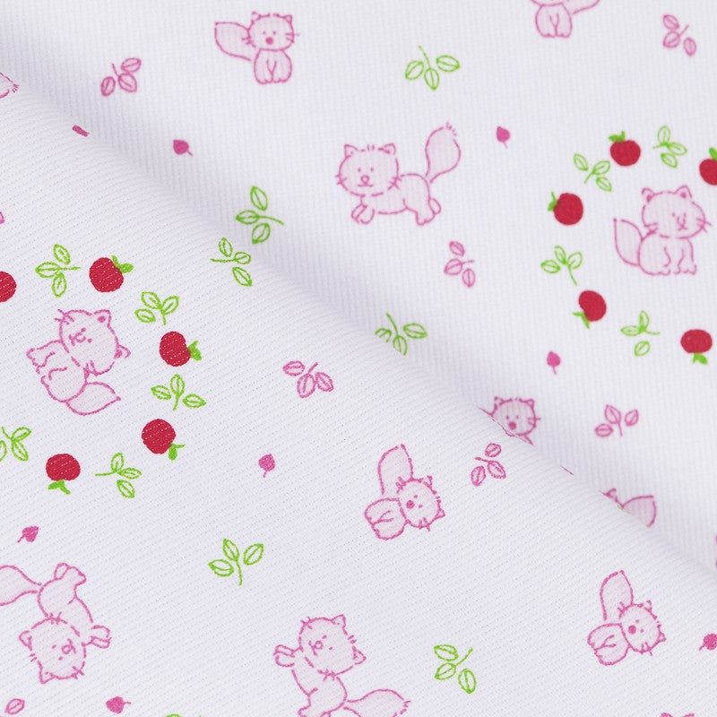 Piqué Canutillo Gatitos Rosa - Ribes y Casals