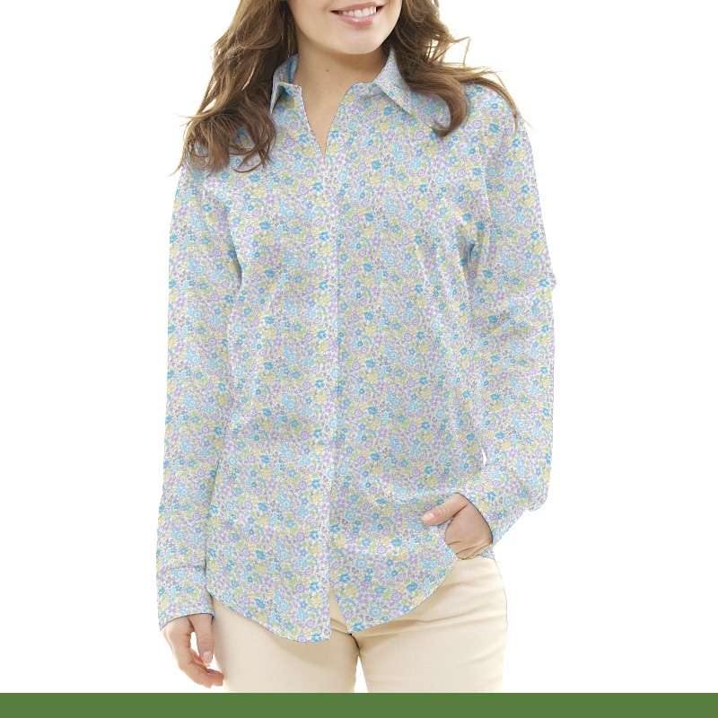 Piqué Estampado Liberty Lila - Ribes y Casals