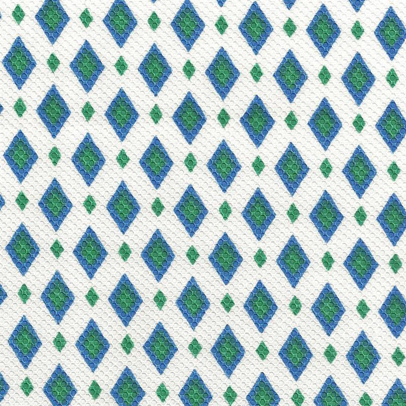 Pique Estampado Rombos Azul - Ribes y Casals