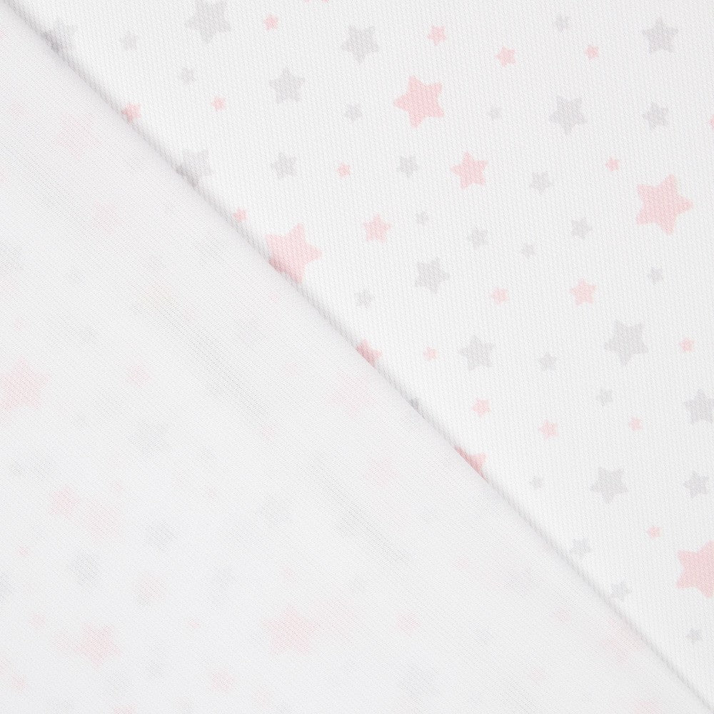 Piqué Estrellas Rosa Gris - Ribes y Casals