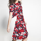 Plana Poliéster Tropical Roja - Ribes y Casals