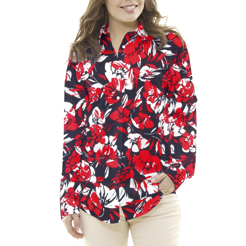 Plana Poliéster Tropical Roja - Ribes y Casals