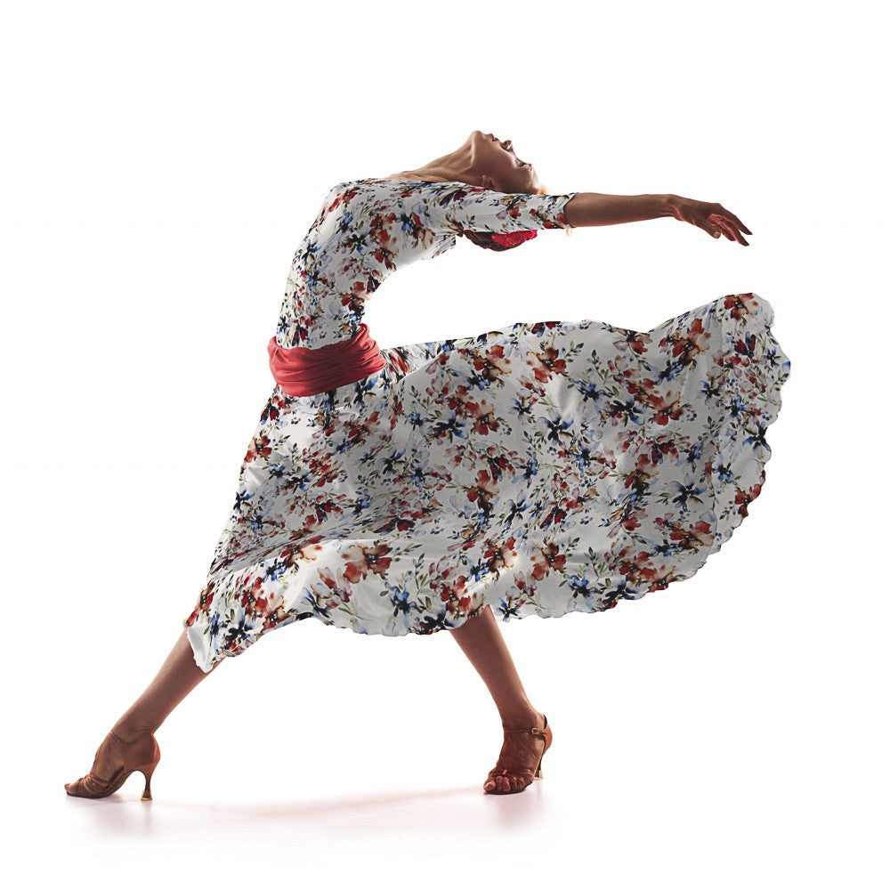 Plana Spandex Floral Cruda - Ribes y Casals