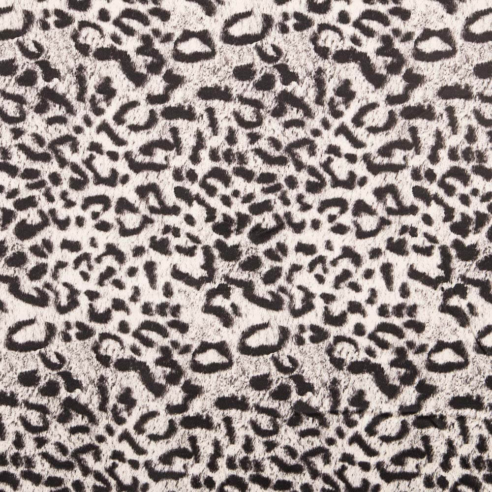 Satén Poliéster Leopardo Gris - Ribes y Casals