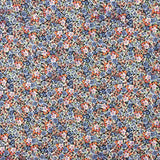 Plana Spandex Viscosa Spandex Mini Flor Azul - Ribes y Casals