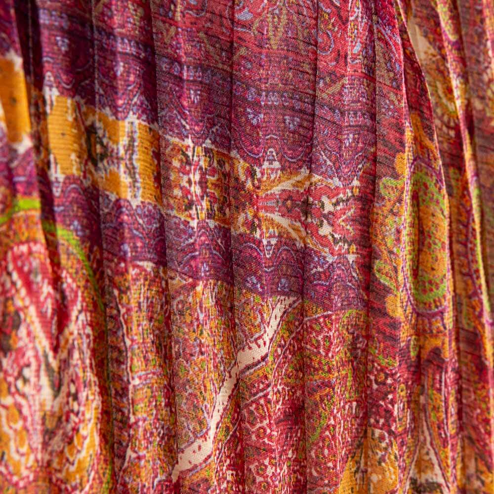 Plisado Gasa Bambula Pasley Grana - Ribes y Casals