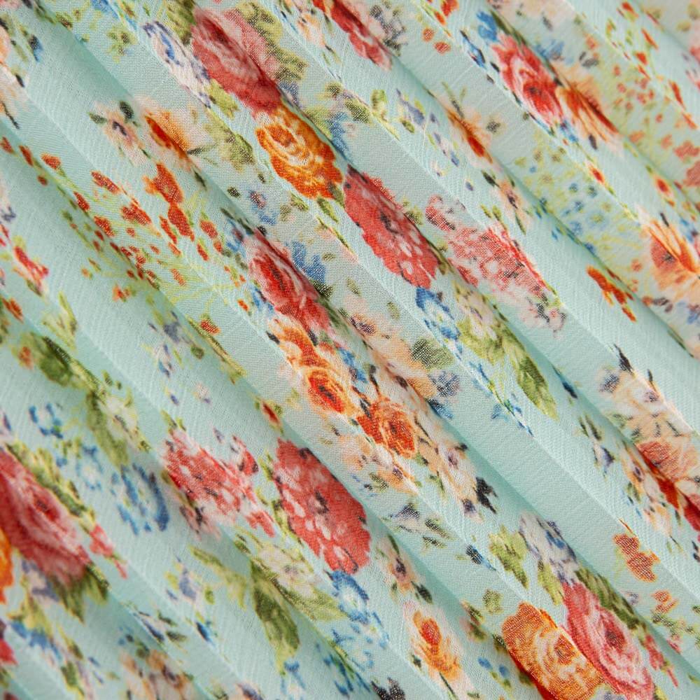 Plisado Gasa Bambula Primavaera Agua - Ribes y Casals