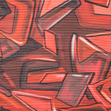 Plisado Gasa Estampada Geo Rojo - Ribes y Casals