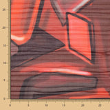 Plisado Gasa Estampada Geo Rojo - Ribes y Casals