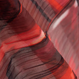 Plisado Gasa Estampada Geo Rojo - Ribes y Casals