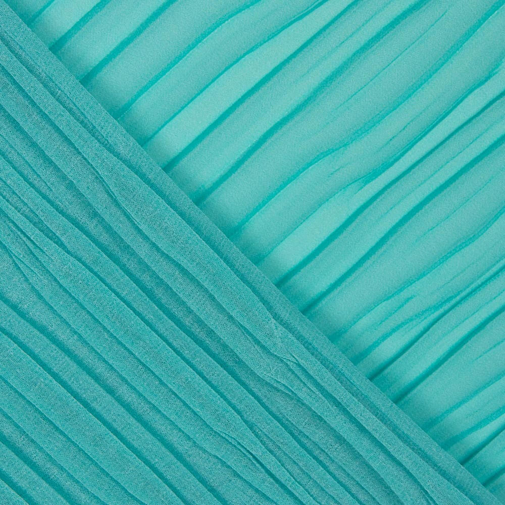 Plisado Gasa Poliéster Verde Agua - Ribes y Casals