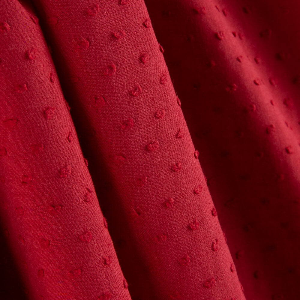 Plumeti Algodón Rojo Rubí - Ribes y Casals