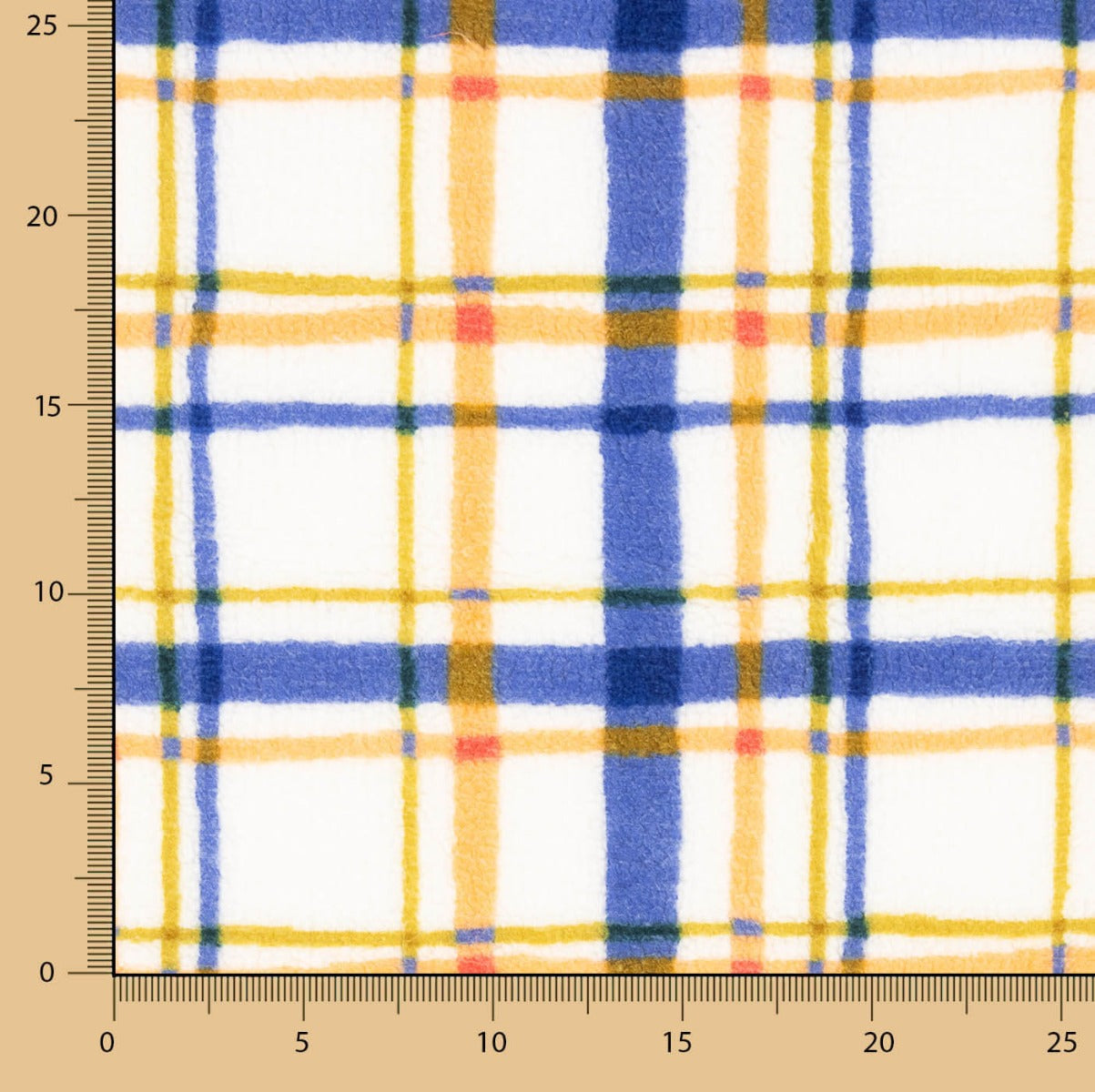 Polar Borreguito Cuadros Azul Crudo - Ribes y Casals