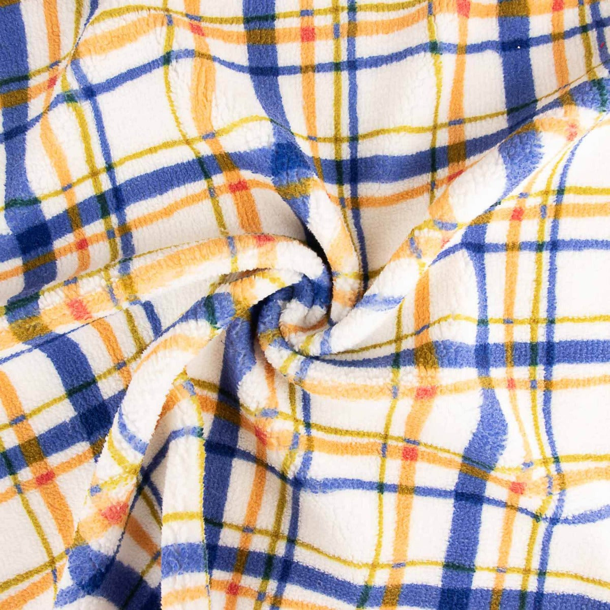 Polar Borreguito Cuadros Azul Crudo - Ribes y Casals