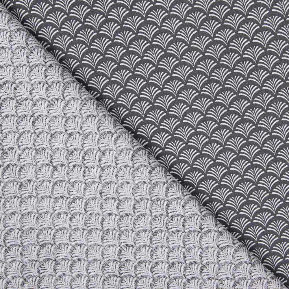 Popelín Algodón Abanico Gris - Ribes y Casals