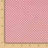 Popelín Algodón Abanico Rojo - Ribes y Casals