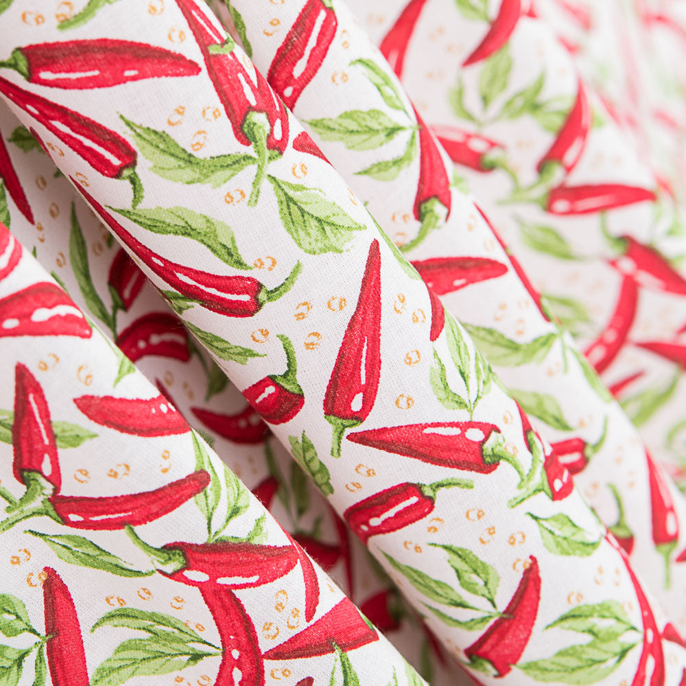 Popelín Algodón Chili Blanco - Ribes y Casals