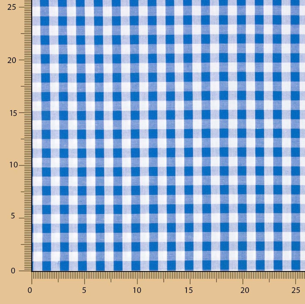 Popelín Algodón Cuadros Maxi Azul - Ribes y Casals