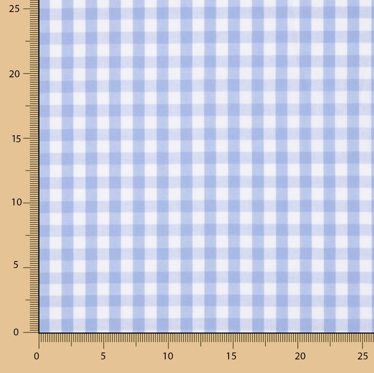 Popelín Algodón Cuadros Maxi Celeste - Ribes y Casals
