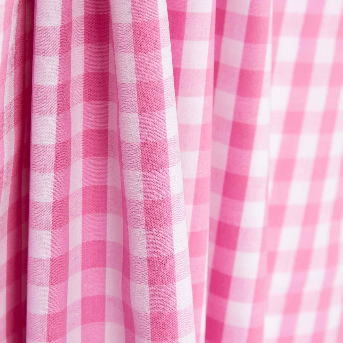 Popelín Algodón Cuadros Maxi Rosa - Ribes y Casals