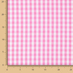 Popelín Algodón Cuadros Maxi Rosa - Ribes y Casals