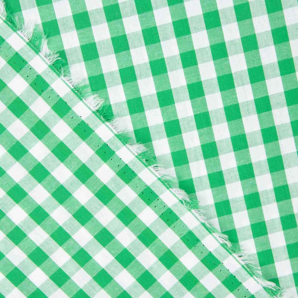 Popelín Algodón Cuadros Maxi Verde - Ribes y Casals