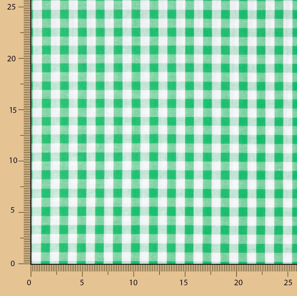 Popelín Algodón Cuadros Maxi Verde - Ribes y Casals