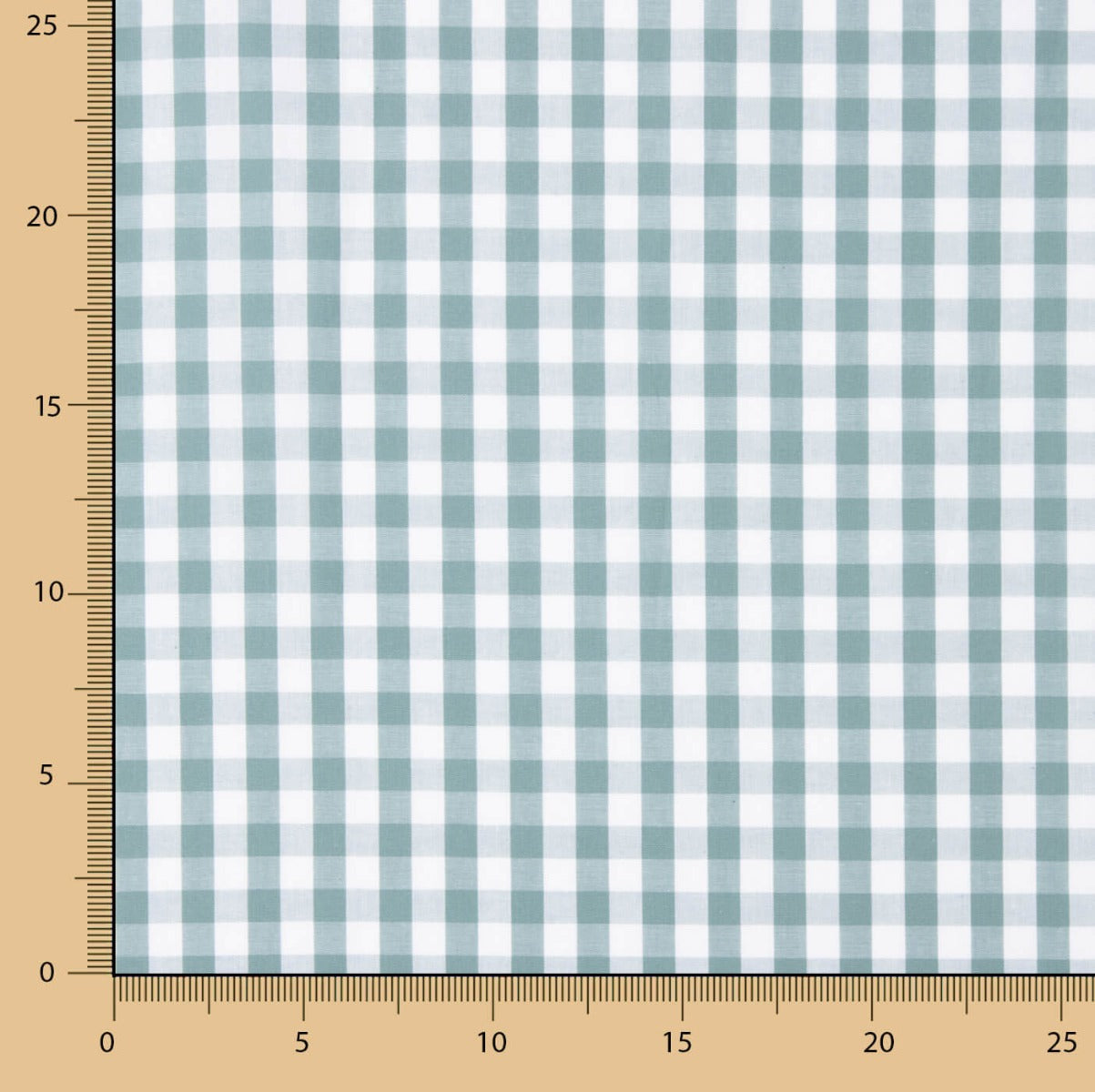 Popelín Algodón Cuadros Maxi Verde Anís - Ribes y Casals