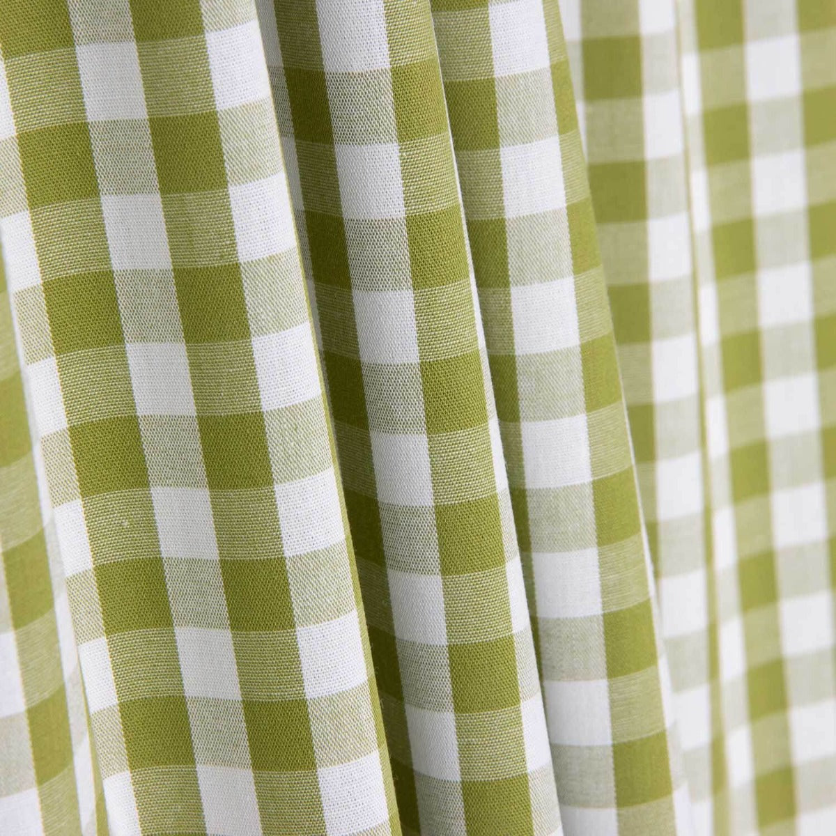 Popelín Algodón Cuadros Maxi Verde Oliva - Ribes y Casals