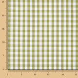 Popelín Algodón Cuadros Maxi Verde Oliva - Ribes y Casals