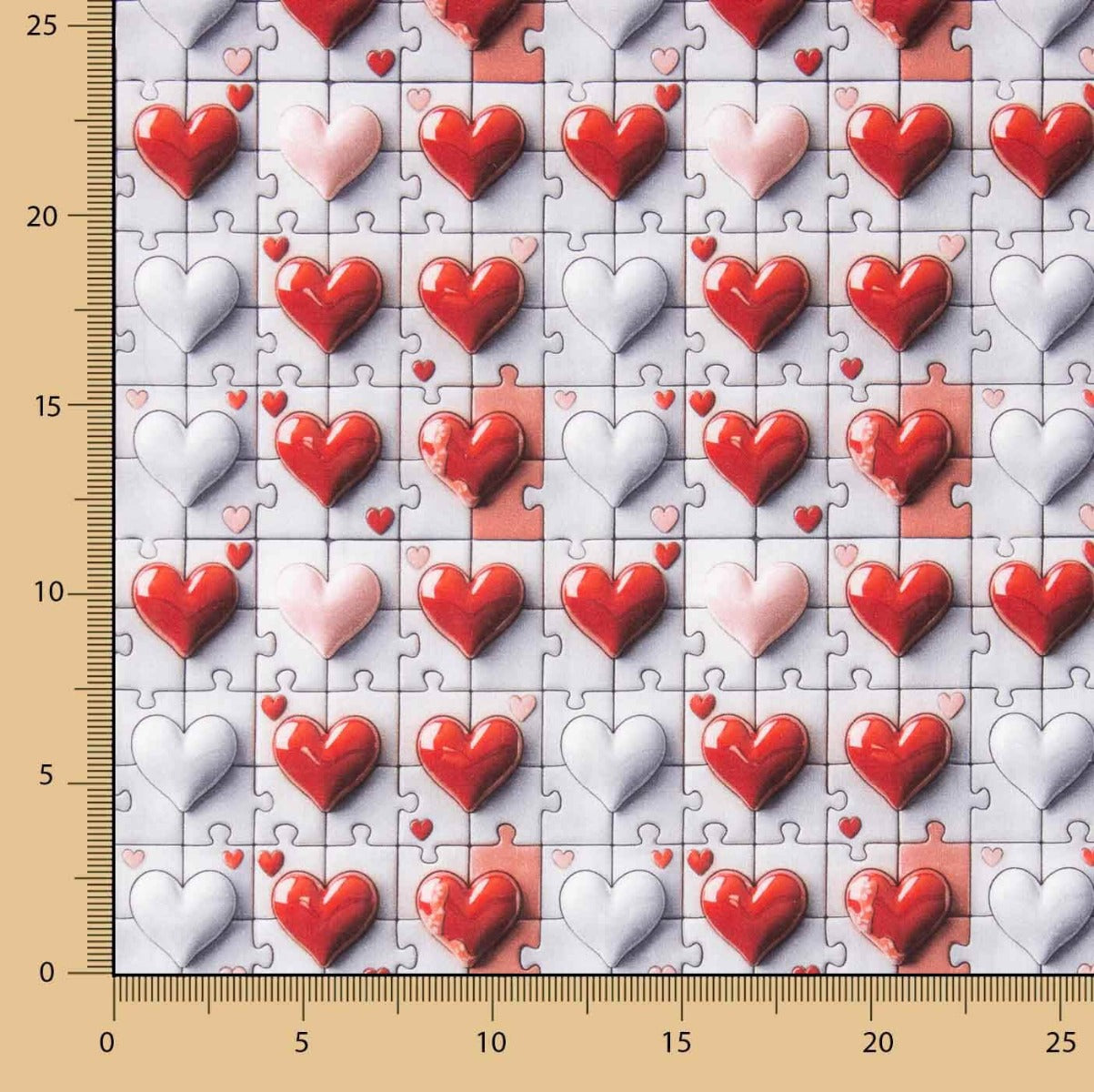 Popelín Algodón Cuore Puzzle - Ribes y Casals
