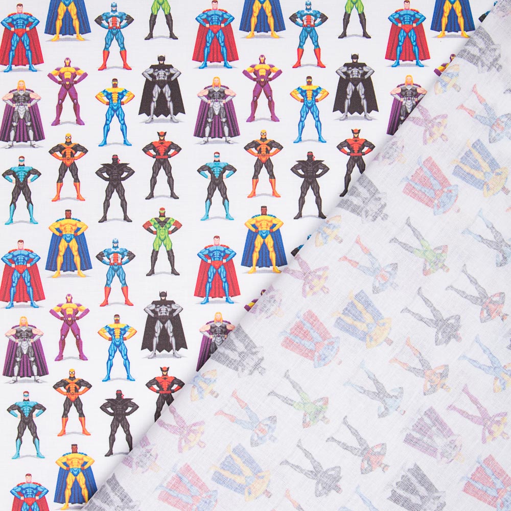 Popelín Algodón Superhombres - Ribes y Casals