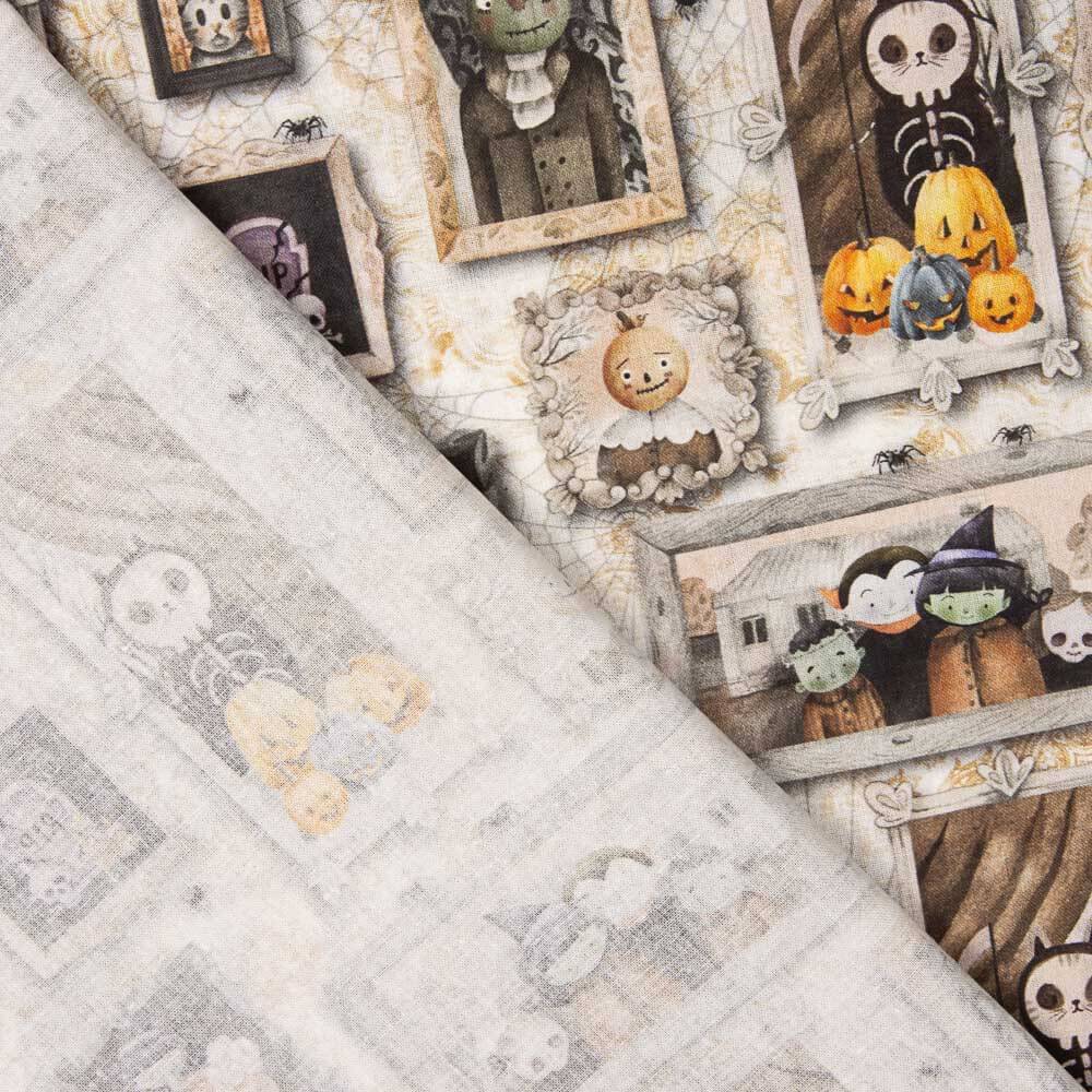 Popelín Algodón Estampado Cuadros Halloween - Ribes y Casals