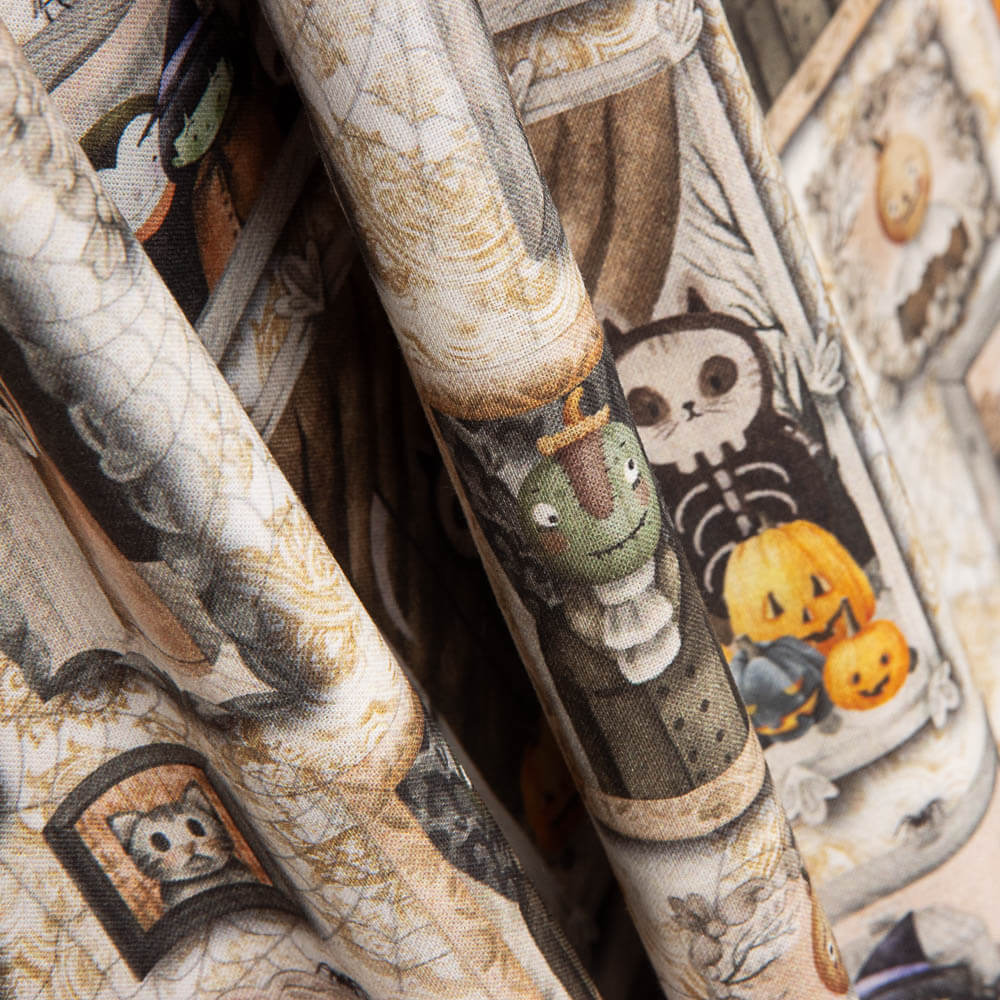 Popelín Algodón Estampado Cuadros Halloween - Ribes y Casals